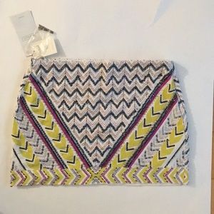 Zara Trafaluc hand made skirt with zig zag pattern
